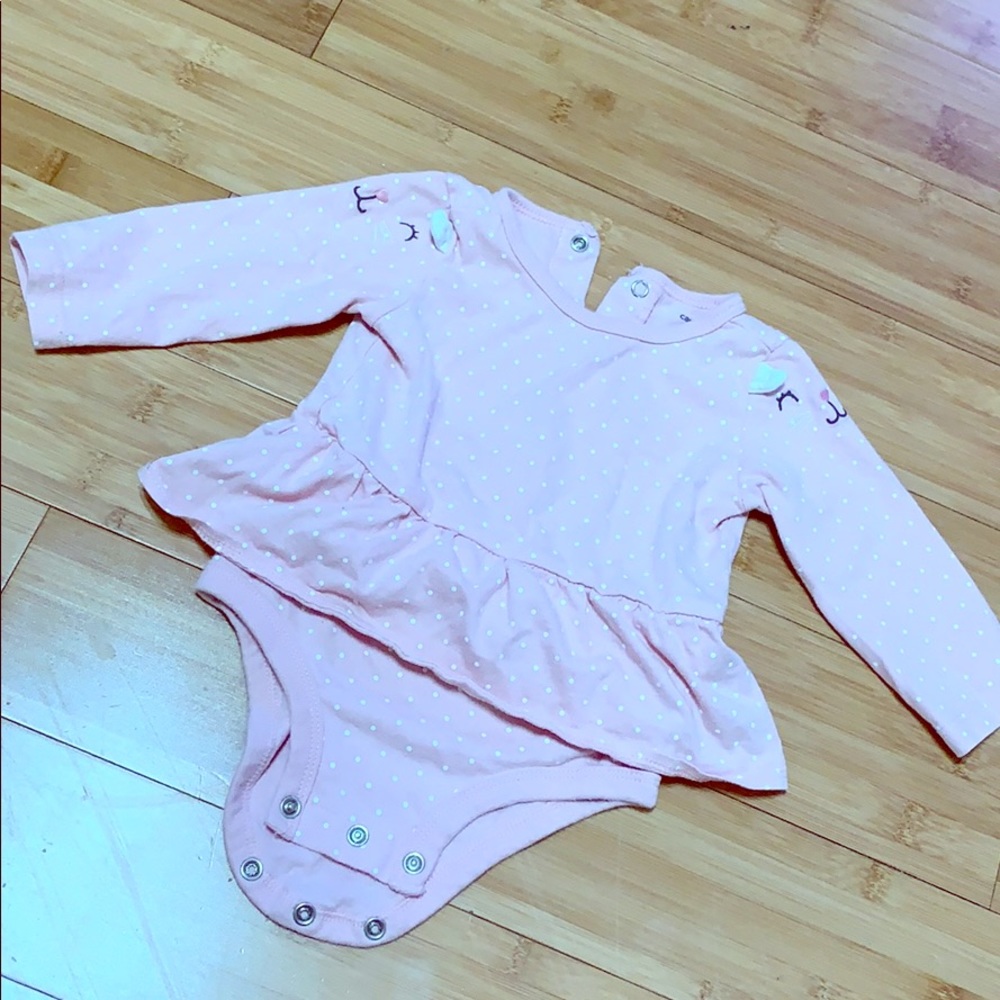 Baby pink kitty body suit